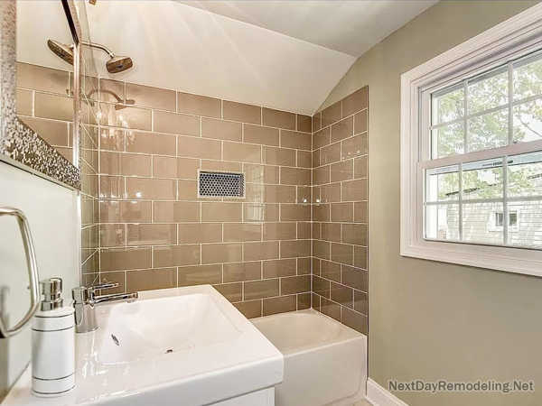 Basement bathroom remodel in McLean VA