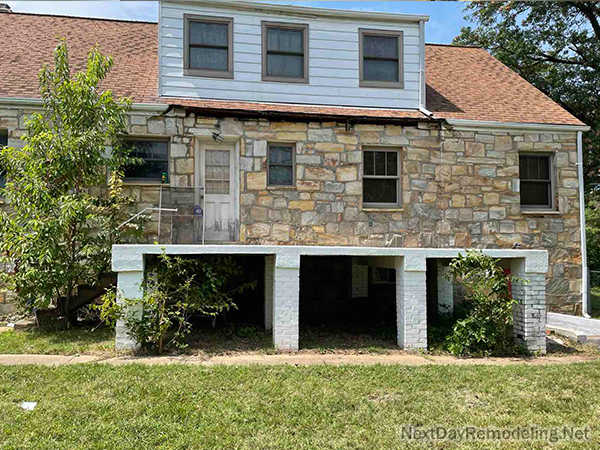 Home addition demolition in Alexandria VA after